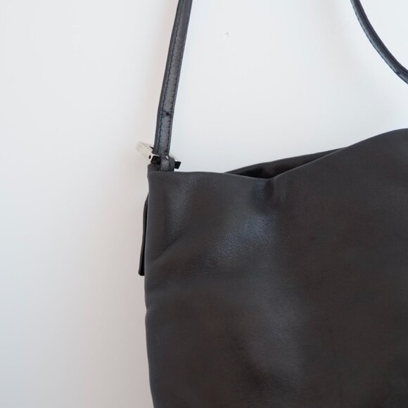 Authentic Preowned Fendi Black Leather FF Logo Bucket Shoulder Bag - Picture 15 of 16